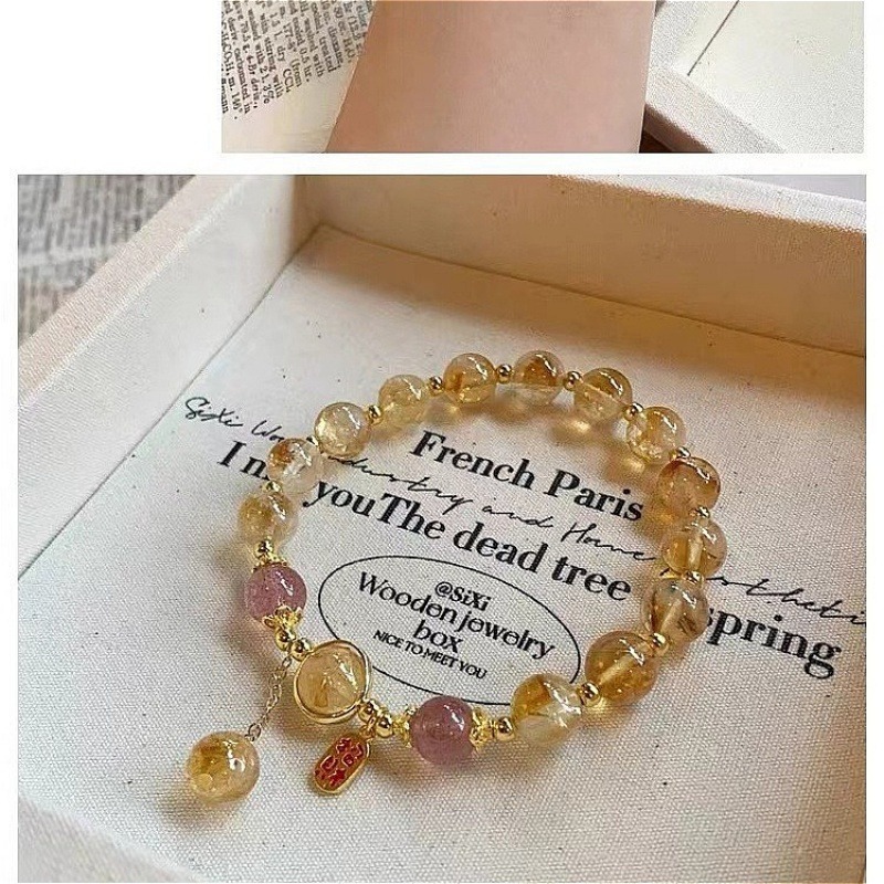 natural rose quartz crystal bracelet